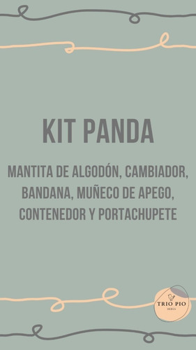 Trio Pio - Kit Panda - Kit De Productos Para Bebe