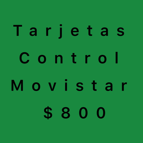 Tarjetas Control $800