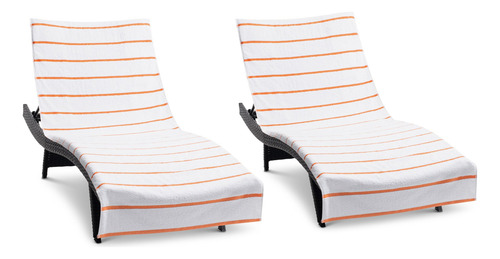 Funda De Chaise Lounge Arkwright Las Rayas, Toalla De Felpa,