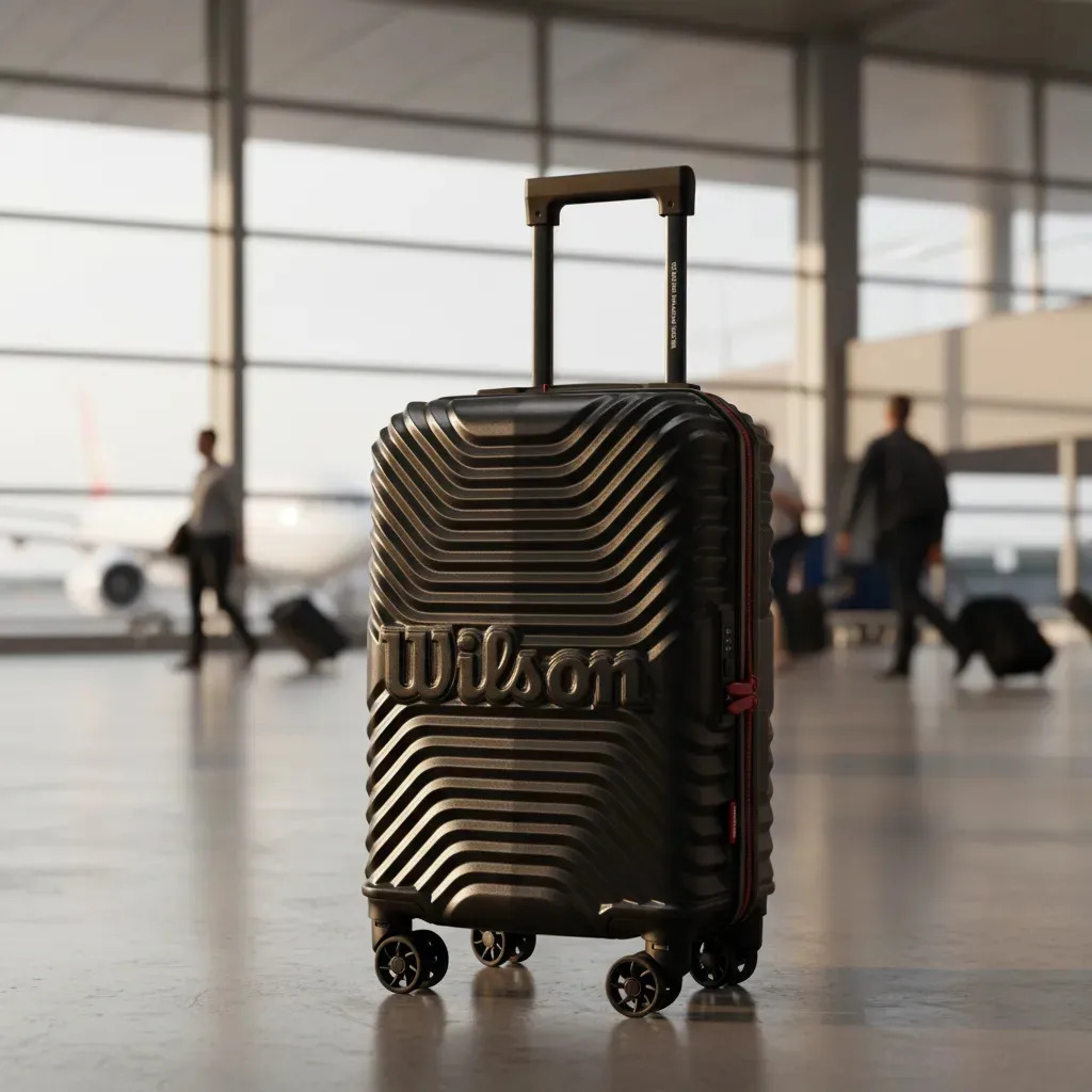 Mala de viagem Carry On Cabin, 20 polegadas e 4 rodas, ABS rígido Wilson 65.1757, cor preta