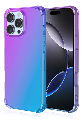 Dabuna Funda Para iPhone Max Se Plus Pro Mini Case,transparente Colores Degradados Protectora De Cámara Anticaída Bumper