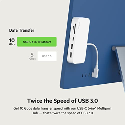 Hub Multipuerto 6 En 1 Usb-c De Belkin Con Soporte - Hub Usb