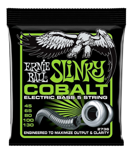 Ernie Ball 2736 Cuerdas Bajo Elec Slinky Cobalt 45-130 5cdas