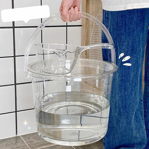 Juego De Cubo De Agua, Cubo De Almacenamiento Claro Con Tapa
