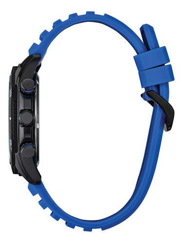 Citizen Brycen Black Dial Silicone Blue At2586-05e Dcmstore Correa Azul Bisel Negro Fondo Negro