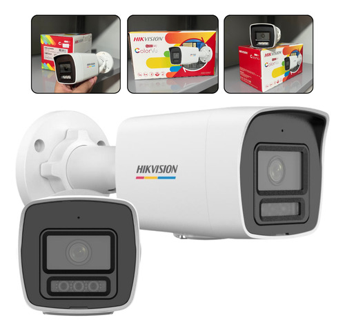 Câmera Bullet Hikvision 4mp Color Vu Ds-2cd1047g2h-liu Ip