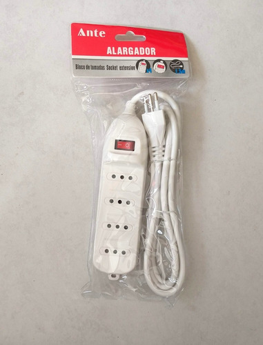 Alargador 4 Enchufes Con Interruptor 1,5m