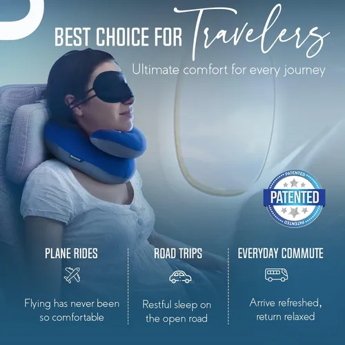 Neck Pillow Bcozzy Provides Double Support Head Neck Purple