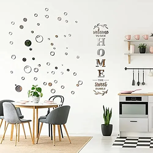 Pegatinas De Pared De Espejo Acrílico Con Letras Para El Hog