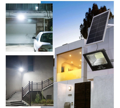 Reflector Led 100w Solar Recargable + Panel + Control