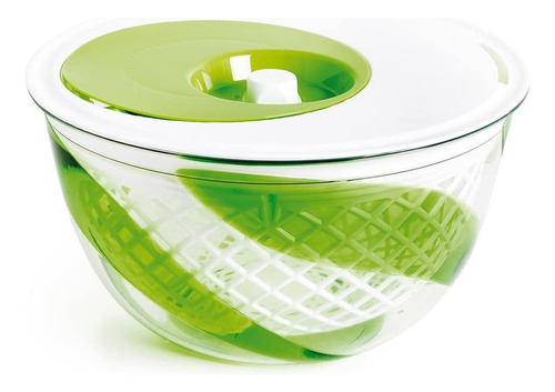 Snips Spin, Drain & Serve Ensalada Spinner 5 Quart, Verde