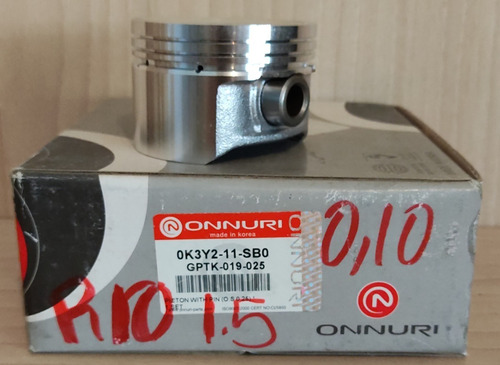 Pistones Rio 1.5 0.10 0.25 Marca Onnuri Hecho En Korea 