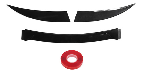 Alerón Trasero De Coche, 3 Unidades, Negro Brillante, 120 Cm