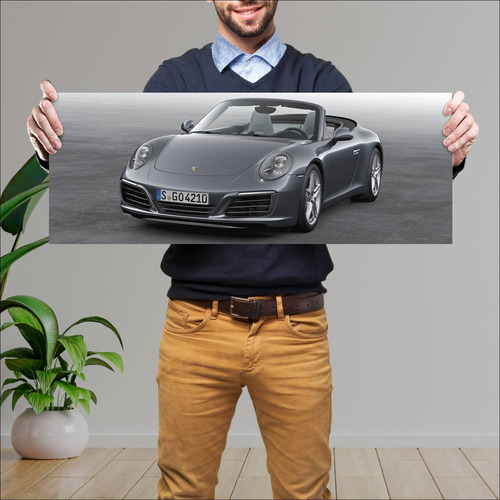 Cuadro 30x80cm Auto 2015 Porsche 911 Carrera Cab 899