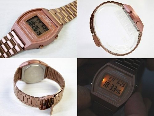 Reloj Casio Retro B-640wc Digital Oro Rosa Unisex Original