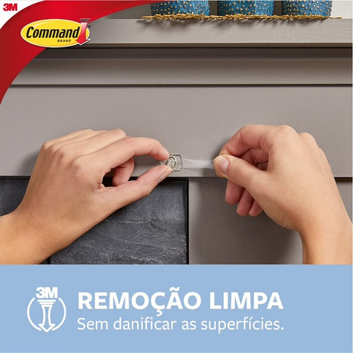 Kit 12 Organizador De Fios Pequenos Command 20 Unidades 3m