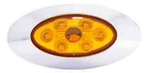 Comprar Plafon Ovalado Mini 7 Led Bisel Cromado Fija Estrobo 12-24vf