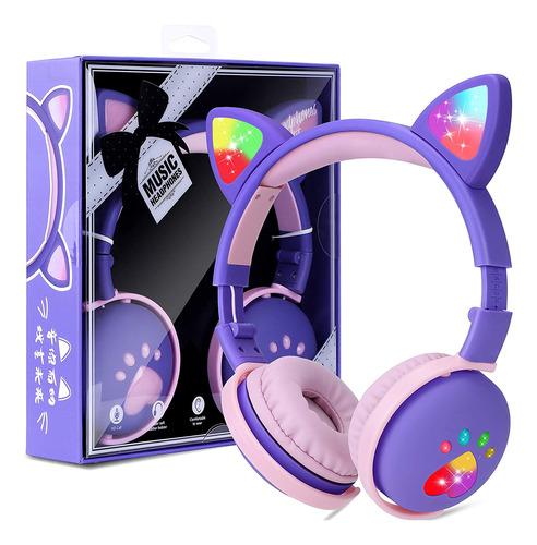 Auriculares Para Niños, Inalámbricos Con Orejas De Ga...