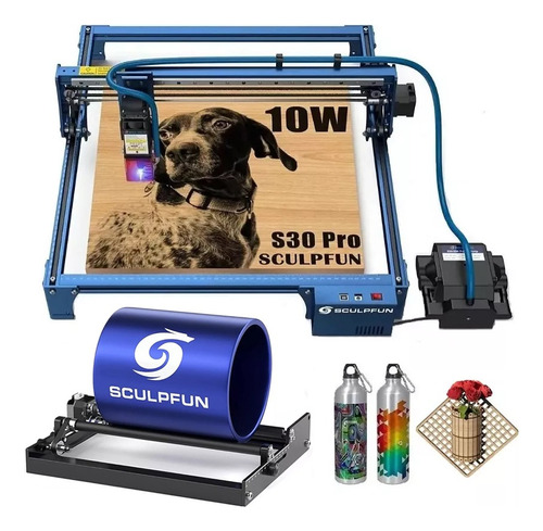 Sculpfun S30 Pro 10w Grabador Láser Y Rodillo Kit