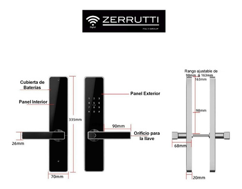 Cerradura Digital Inteligente Zerrutti Ze 8005 - Automático