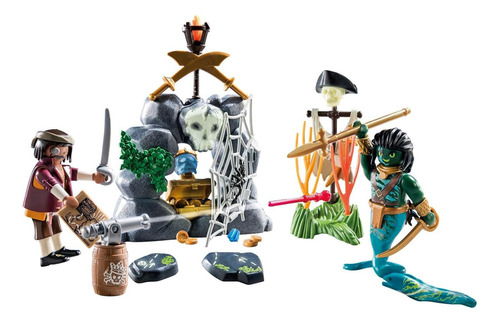 Cenário caça ao tesouro 55 peças de pirates 71420 Playmobil