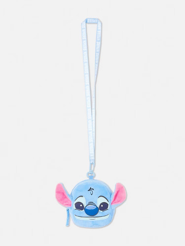 Bolsito/monedero Stitch Primark Original Azul Claro Lisa Níquel Azul Claro