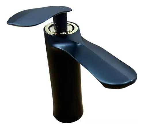 Canilla Grifería Monocomando Negra Tubo Baja Lavatorio Baño Color Negro