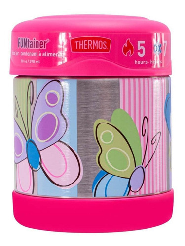 Pote Térmico Para Comida Santa Mônica 290ml Aço Inox Thermos Cor Rosa