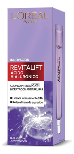 Crema Loreal Revitalift Contorno De Ojos Ácido Hialurónico