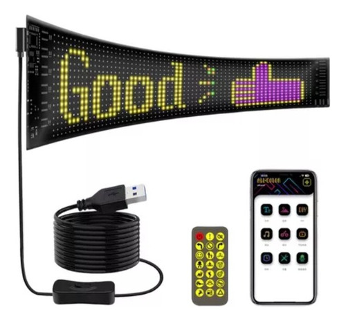 Letrero Panel Matrix Led Luminoso Flexible Rgb App +control