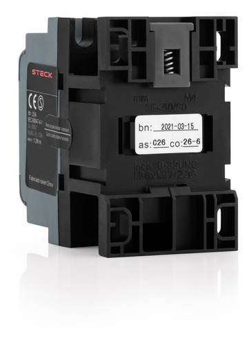 Imagen 3 de 5 de Contactor Tripolar Steck 3x12a Bobina 220v 1na Sk112a10m