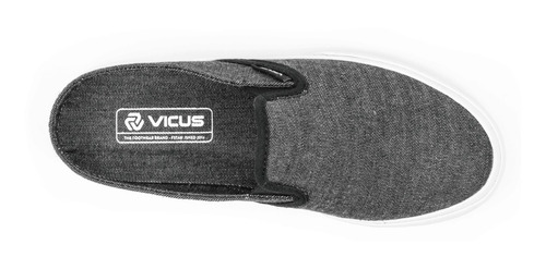 Imagen 3 de 7 de Zapatilla Vicus Mule Lona Negro Gastado