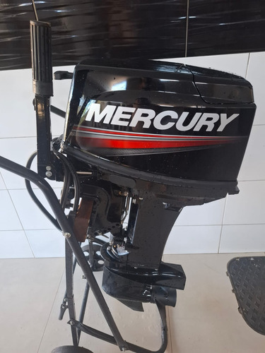 Canoa E Motor Mercury 30 Hp Com Partida Novo