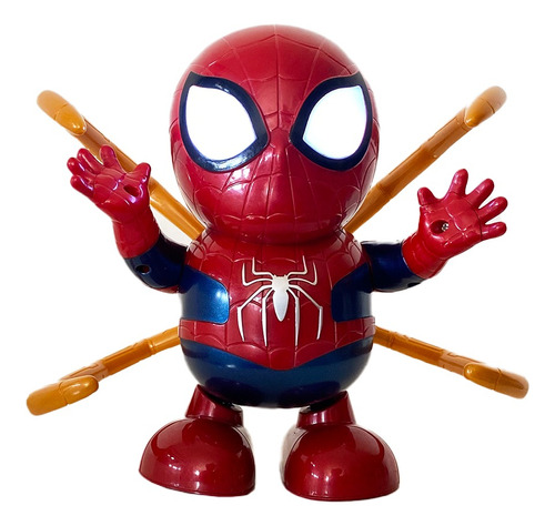 Robô Aranha Brinquedo Infantil Homem Vingadores Dançarino Cor Vermelho Personagem Homem Aranha Aranha De Ferro