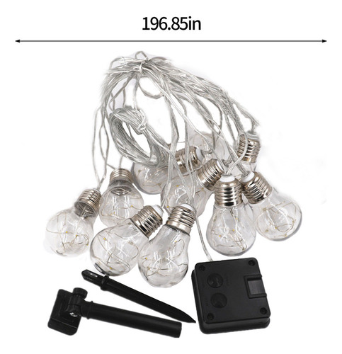 Guirnalda De Luces Solares For Exteriores Con 10 Led