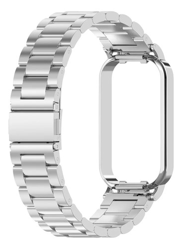 O Pulsera De Acero Para Xiaomi Smart Band 8 Active En Plata