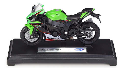 2021 Kawasaki Ninja Zx-10r Verde Miniatura Metal Moto 1/18