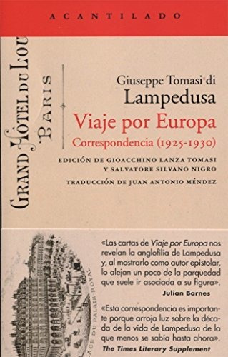 Libro Viaje Por Europa  De Lampedusa Giuseppe T