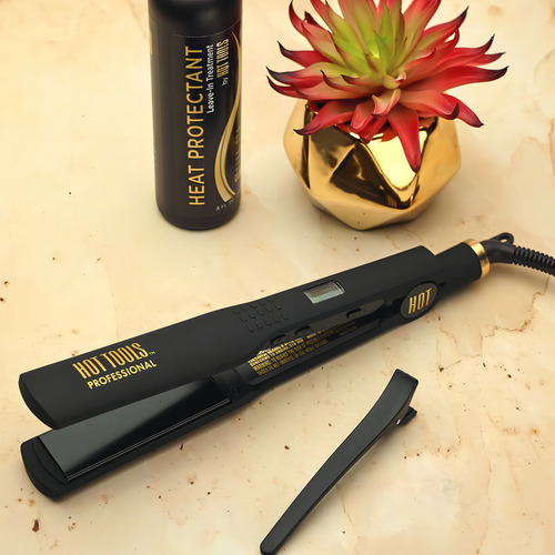 Hot Tools Professional Black Gold Digital Flat Iron, 1 ¼ Inches