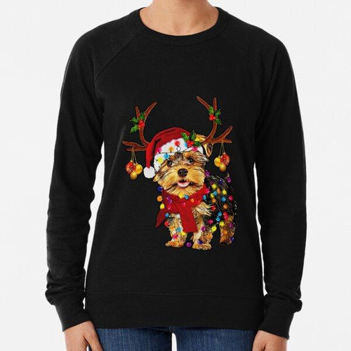 Buzo Reno De Navidad Yorkie Calidad Premium