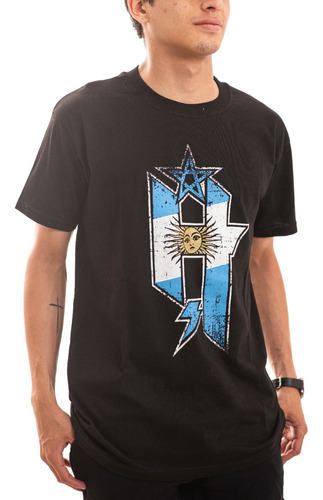 Remera Hermetica Argentina Iorio Algodón Laser Rock