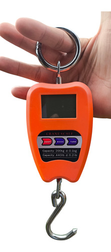 Balanza 200kg Dijitales Pantalla Lcd Colgables Naranja O Negro