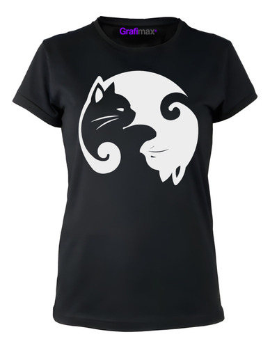 Polera Mujer Yin Y Yang Gatitos Grafimax