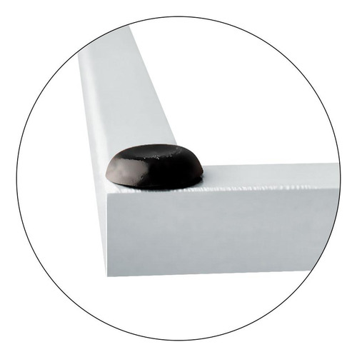 Conjunto Jogo Mesa De Canto Lateral Tip Tampo Quadrado Cor Branco/vulcano