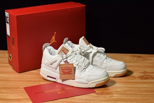Tenis Nike Air Jordan 4 Retro Levis Branco Original | Mercado Livre