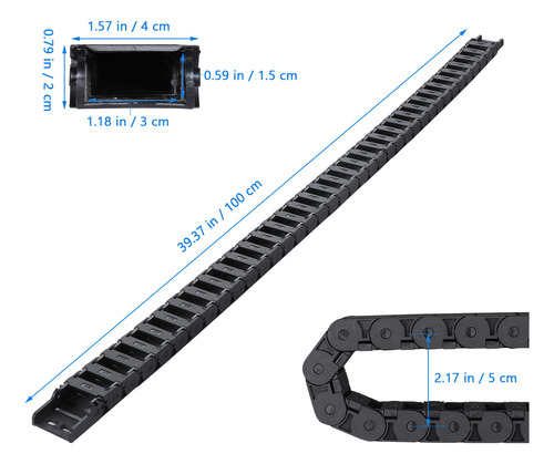 Cadena De Arrastre Cnc Ukcoco De Plástico Flexible Y Semicer