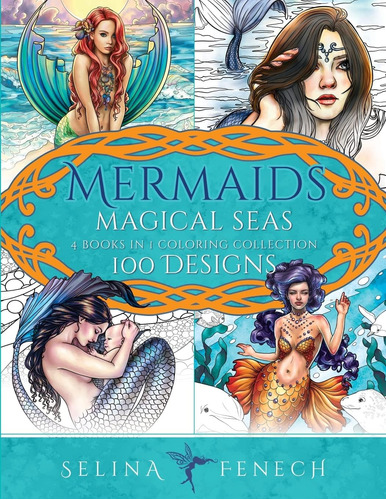 Libro:  Mermaids Magical Seas Coloring Collection: 100