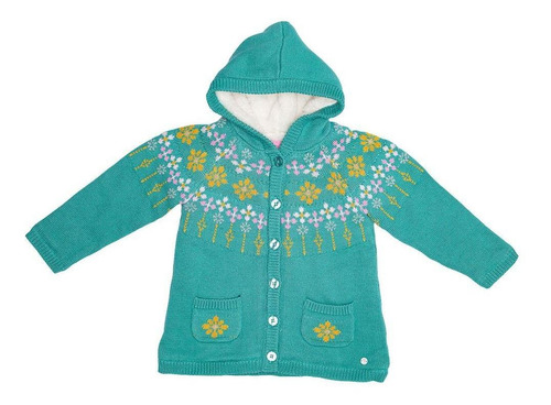 Chaleco Bebe Algodón Invierno Niña Verde