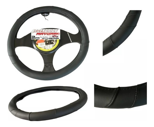 Cubre Volante Color Negro Ft17 Vw Tiguan Track&fun 2012