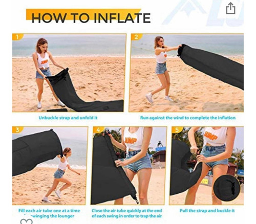 Sofa Inflable Para Playa Montaña Se Infla Con Aire Natural